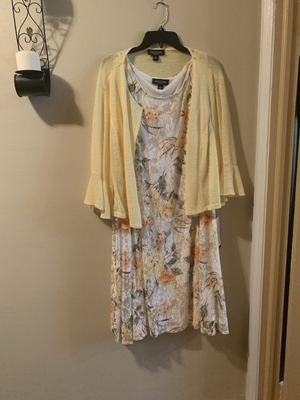 2 piece jacket and dress outfit